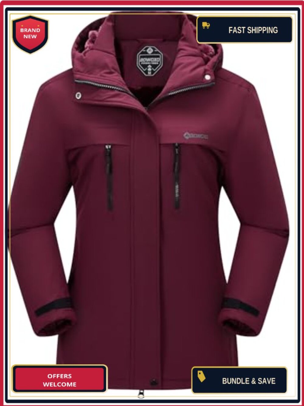 Waterproof Ski Jacket Women Warm Insulated Snowboarding Winter Coat Softshell